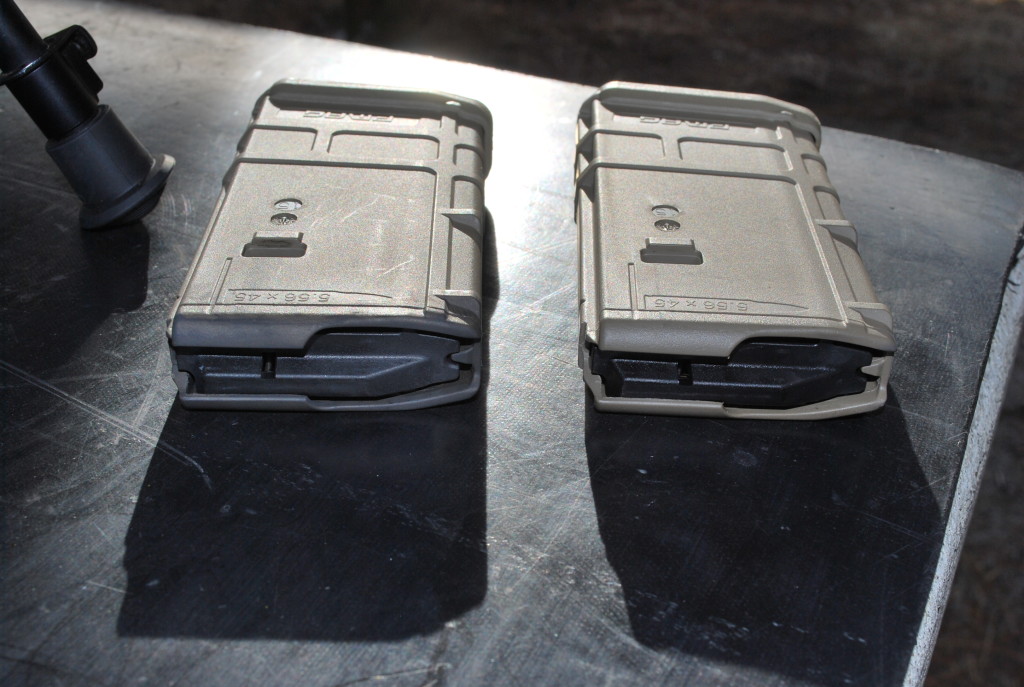 20rd PMAGs showing the increased fouling from shooting suppressed